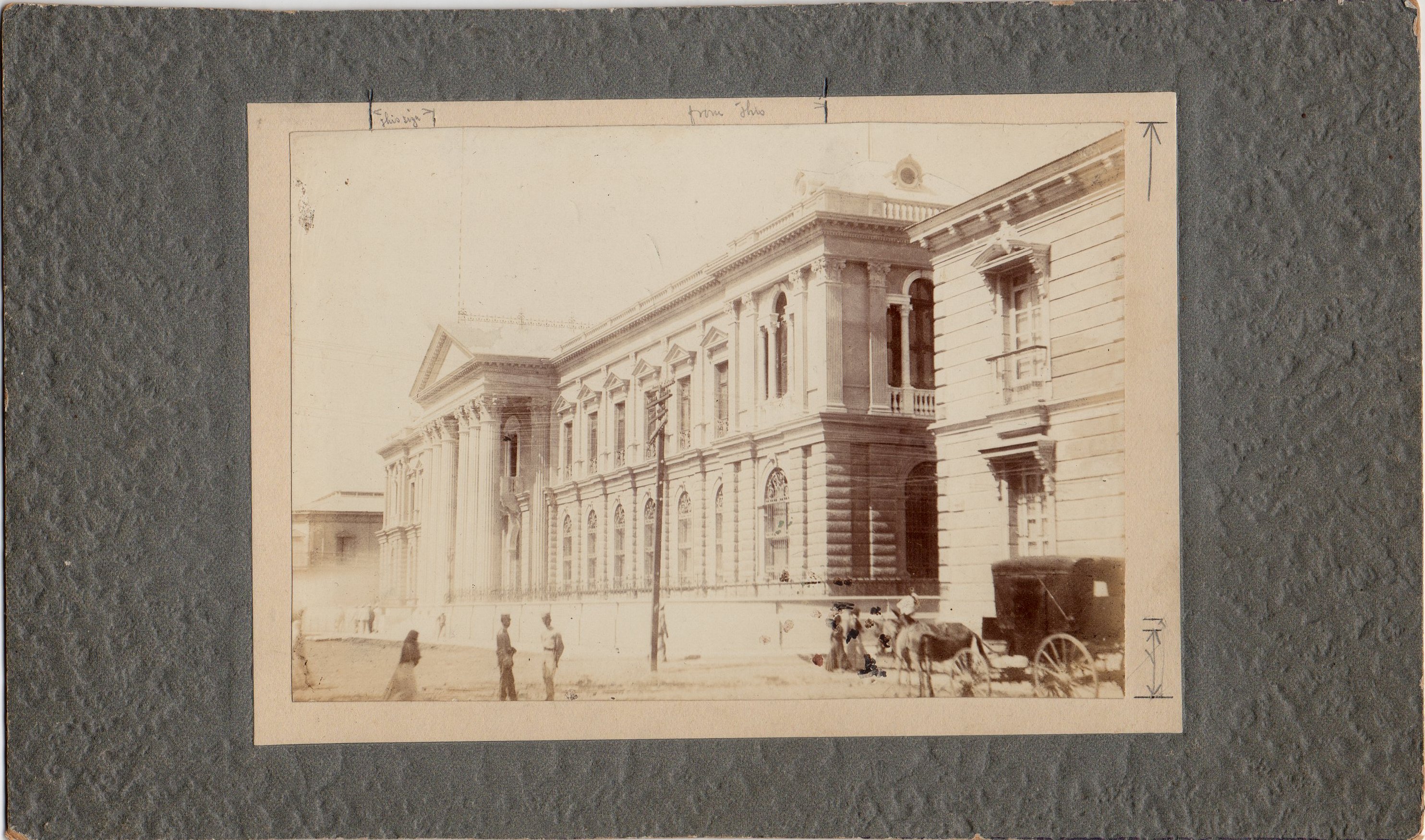 ABN Co. 1912 Photograph San Salvador National Palace with tramway tracks used for 29c stamp of 1912